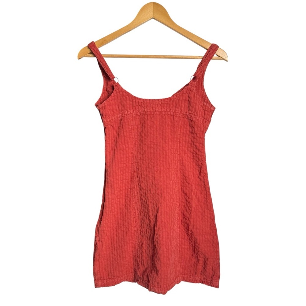 Urban Outfitters Why Not Seersucker Mini Dress Linen Blend Cutout Women Small - Picture 4 of 11